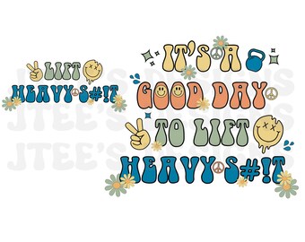 È una buona giornata per sollevare merda pesante PNG - Download allenamento - Camicia allenamento - Download PNG - Download retrò - Download palestra - Sublimazione - DTF