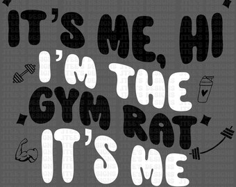 Sono io, ciao sono il topo da palestra Sono io camicia PNG - SVG - Camicia da palestra - Topo da palestra - Bilanciere - Dumbell - Sono io, Ciao - Ondulato