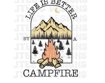 Camping PNG - Mountain PNG - DTF - Sublimazione - Camicia da campeggio - Download digitale - Download istantaneo - Download campeggio - Camicia da montagna
