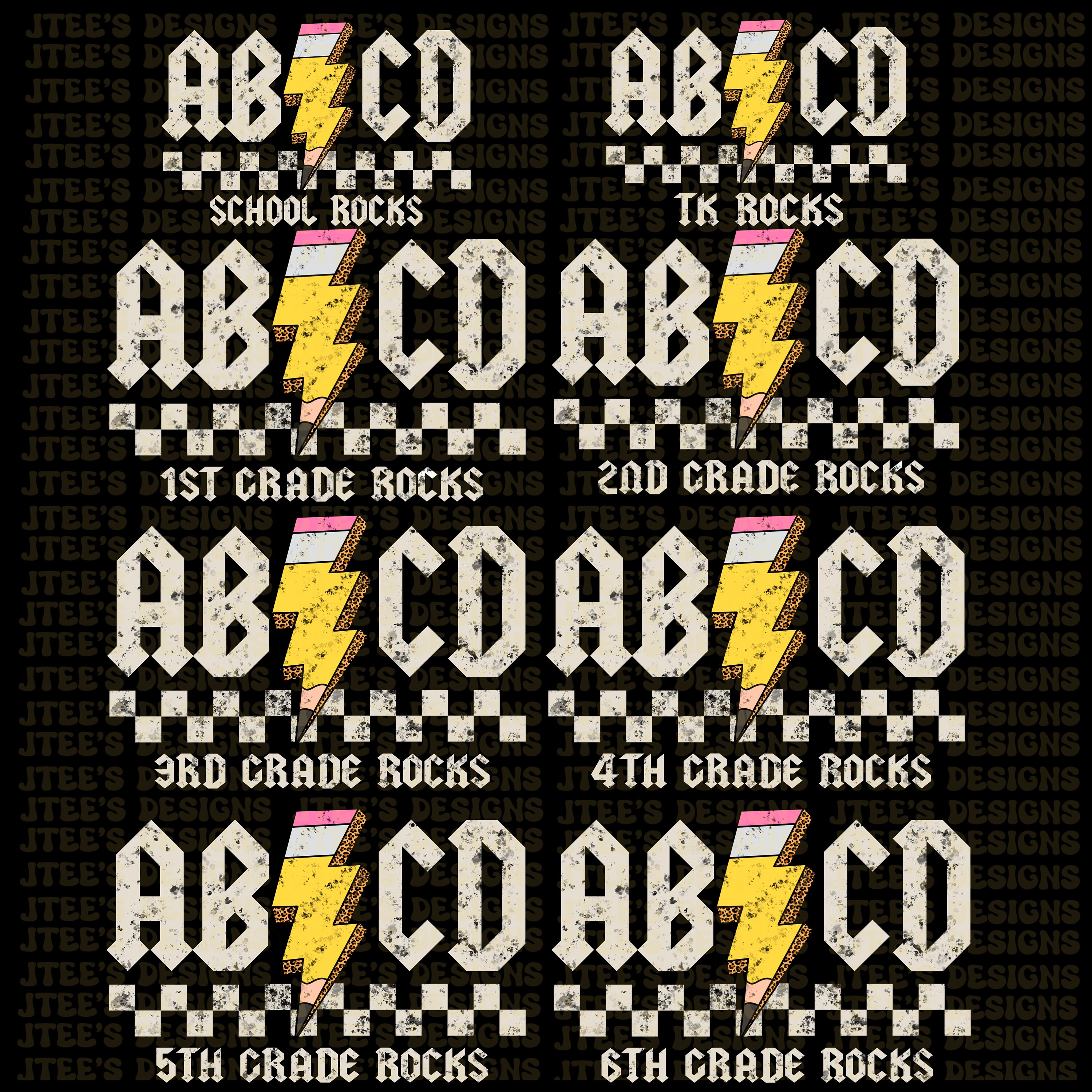 ABCD School Rocks - Tk - 1st Grade - 2nd Grade - 3rd Grade - 4th Grade ...