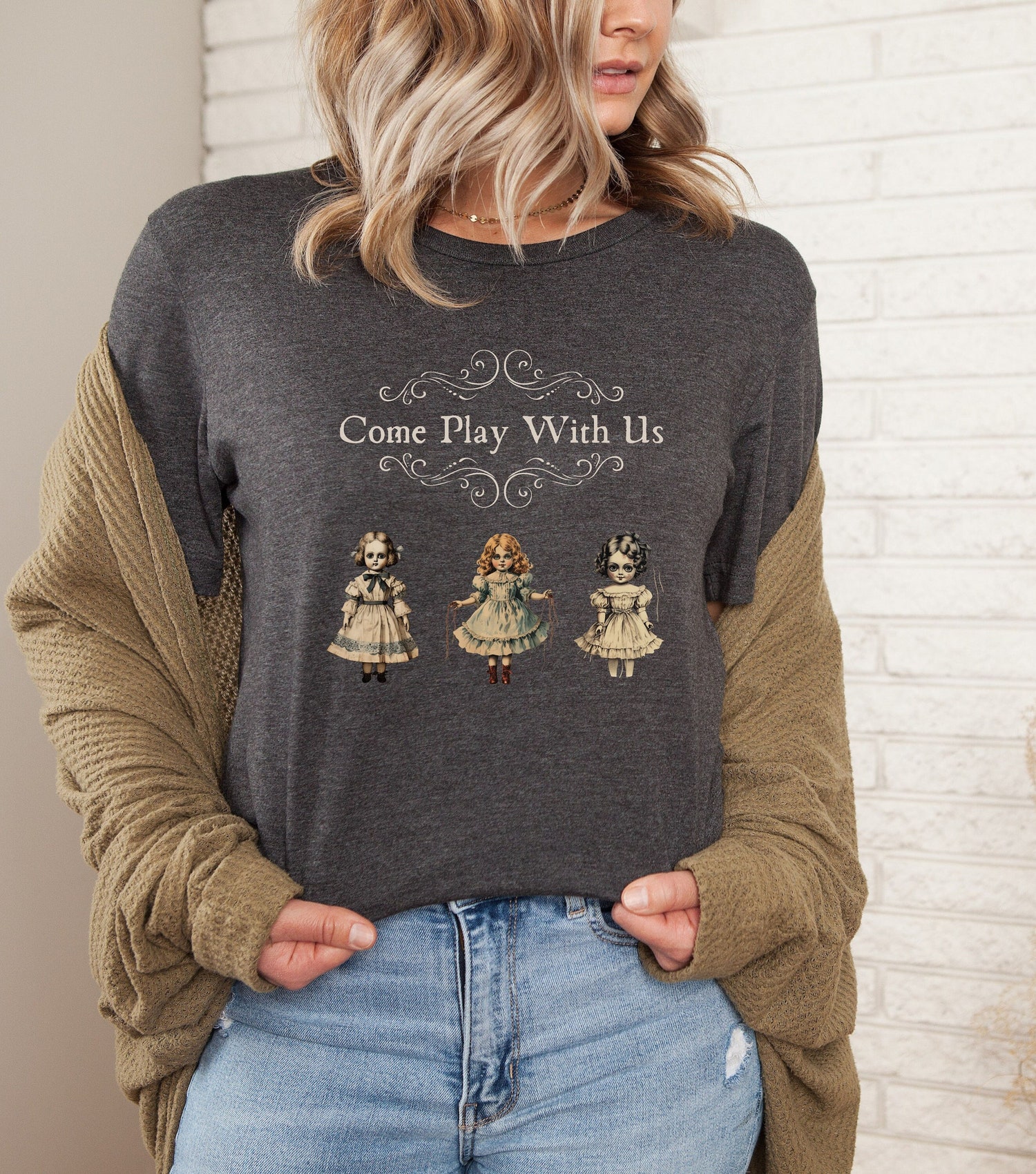 Halloween Shirt, Creepy Doll Shirt, Spooky Shirt, Shirt, Funny Shirt, Classic Horror,  Porcelain Doll Shirt, Vintage Doll Shirt, Haunted