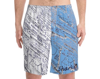 MATH EQUATION Elastische Strandshorts für Herren (AOP) | Strand | Herren-Shorts | Einzigartige Mathematik