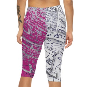 MATH EQUATION Legging capri pour femme AOP Leggings mathématiques Cadeau unique pour elle image 4