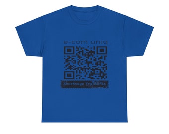 QR Code SET Unisex-T-Shirt aus schwerer Baumwolle