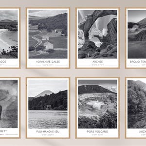Natonal Park Black & White Prints, Digital Download, Printable Wall Art, Wall Hangings, National Park Poster, Wall Decor, Digital Wall Art