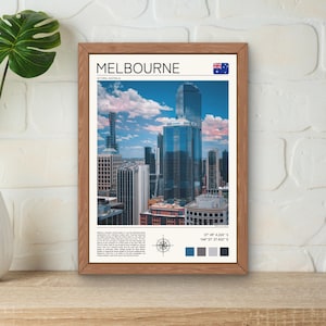 Melbourne Print, Melbourne Wall Art, Melbourne Art Print, Melbourne Skyline, Melbourne Artwork, Australia Travel Print, Melbourne Gift Idea
