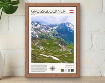 Grossglockner Austria Print, High Alpine Road Wall Art, Großglockner Mountain Drive (Digital Download)