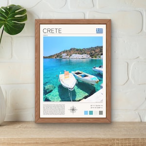Crete Print, Loutro Crete Wall Art, Crete Greece Art Print, Greek Islands Poster, Crete Printable, Loutro Gift Idea, Loutro Personalised Art