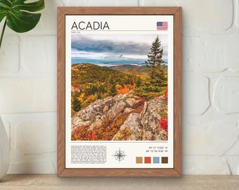 Acadia National Park Print, Cadillac Mountain Fall Colors (Digital Download)