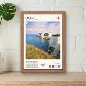 Dorset Print, Dorset Wall Art, Old Harry Rocks Wall Art, Dorset Coastal Art, Dorset Travel Print, Beach Photography, Jurassic Coast Wall Art