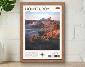 Mount Bromo Druck, Indonesien Vulkan Reisekunst (Digitaler Download)