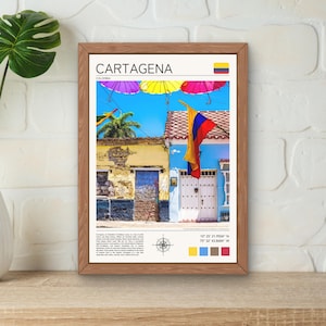 Cartagena Print, Cartagena Cityscape Print, Cartagena Travel Poster, Cartagena Gift Idea, Colombia Souvenir, Cartagena Art Print
