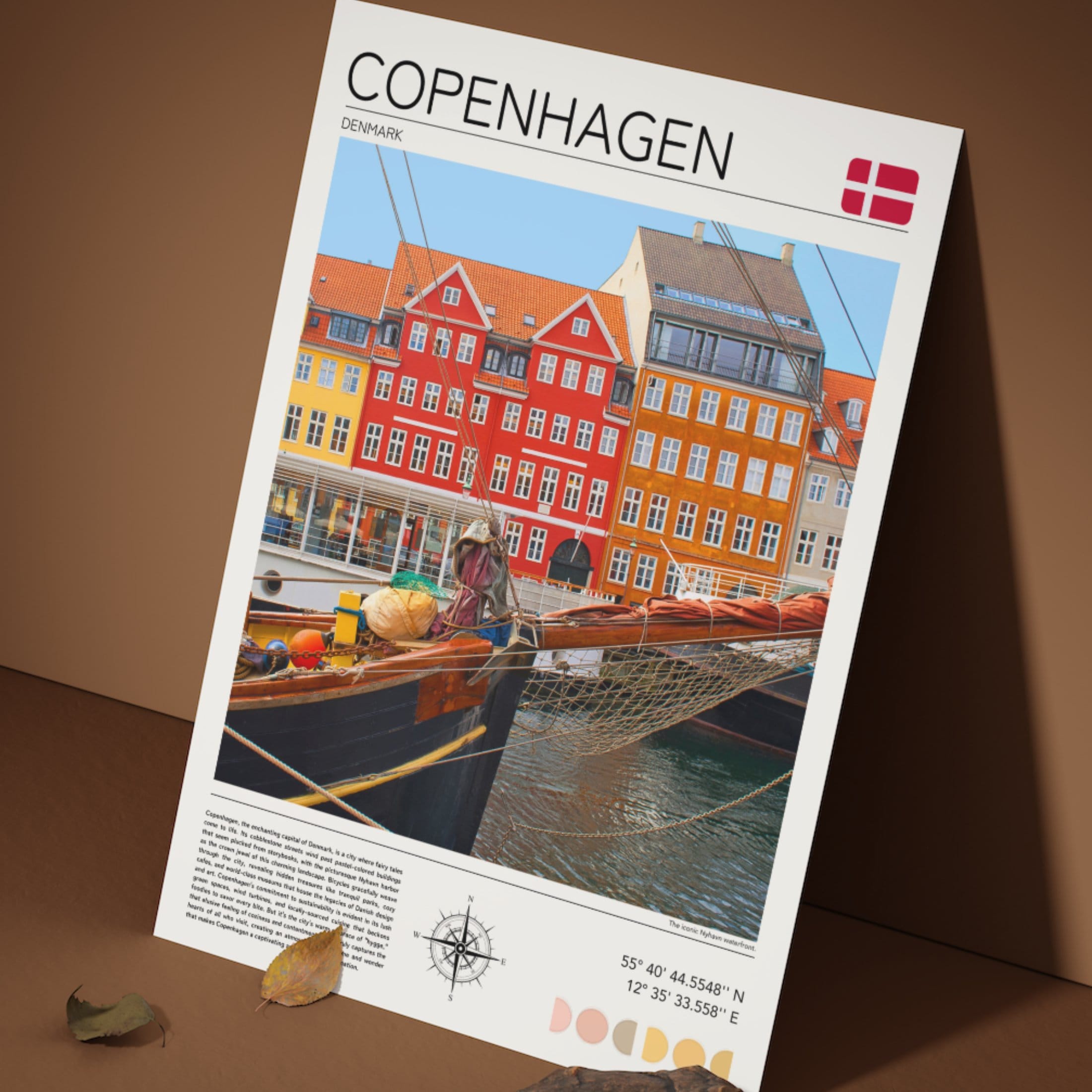 Photo inspiration: Fresh Look at Copenhagen Print Nyhavn Poster Nyhavn Waterfront Denmark Digital Print