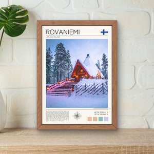 Rovaniemi Poster, Rovaniemi Wall Art, Rovaniemi Print, Rovaniemi Lapland Print, Finland Travel Art, Lapland Travel Wall Art, Rovaniemi Gift
