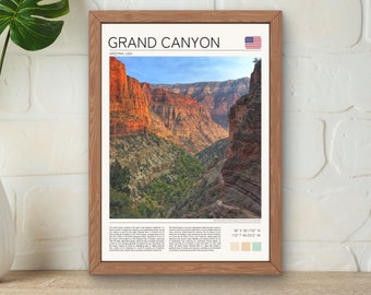 Grand Canyon National Park Poster, Arizona Rim Trail Print (Digital Download)