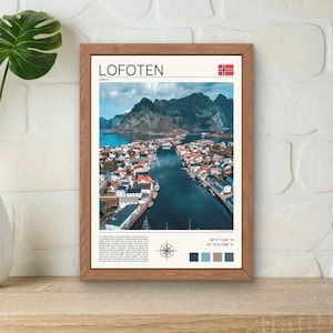 Lofoten Print, Lofoten Wall Art, Lofoten Norway Print, Henningsvaer Print | Arctic Circle Artwork, Lofoten Henningsvær Wall Art, Fjords Art