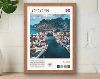 Lofoten Norway Print, Henningsvaer Village, Fjords Art (Digital Download)