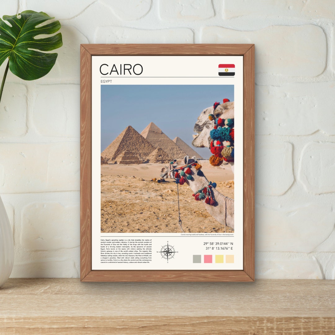 Cairo Poster | Cairo Wall Art | Egypt Travel Print | Egypt Gift Idea ...