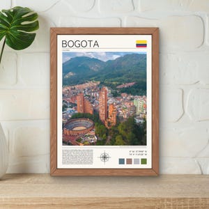 Bogota Print, Bogota Wall Art, Bogota Travel Poster, Bogota Skyline Print, Colpatria Tower Print, Bogota Cityscape Print, Colombia Wall Art