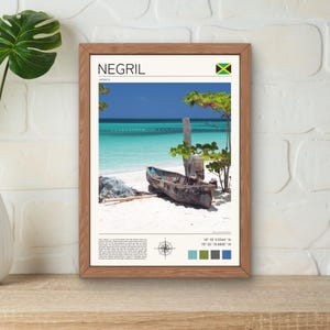 Negril Print, Negril Jamaica Wall Art, Negril Seven Mile Beach Print, Caribbean Art Print, Jamaica Digital Print, Caribbean Artwork