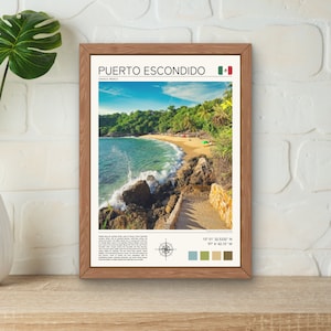 Puerto Escondido Print, Puerto Escondido Wall Art, Mexico Travel Art, Carrizalillo Beach Poster, Mexico Beach Art, Puerto Escondido Poster