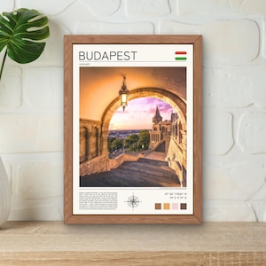 Fisherman&#39;s Bastion Budapest Art, Budapest Castle Hill, Budapest Cityscape Print, Travel Wall Art, Gift for Travelers, Budapest Travel Gift