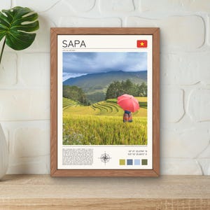 Sapa Print, Sapa Wall Art, Sapa Vietnam Poster, Sapa Rice Fields Print Digital, Sa Pa Lào Cai Print, Vietnam Travel Print, Vietnam Wall Art