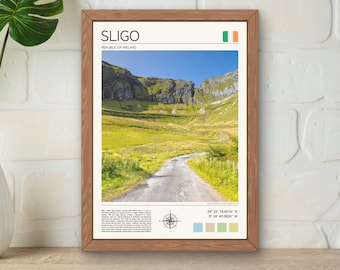 Stampa di Sligo, Irlanda, Gleniff Horseshoe, arte costiera (download digitale)