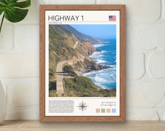 Highway 1 Print, Big Sur, California Road Trip (Digital Download)