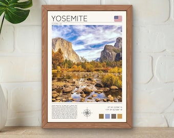 Yosemite Valley View Art Print, National Park Poster (Digital Download)