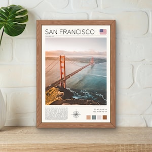 San Francisco Poster, Golden Gate Bridge Print, San Francisco Wall Art, San Francisco Photography, San Francisco Bay Artwork, California Art