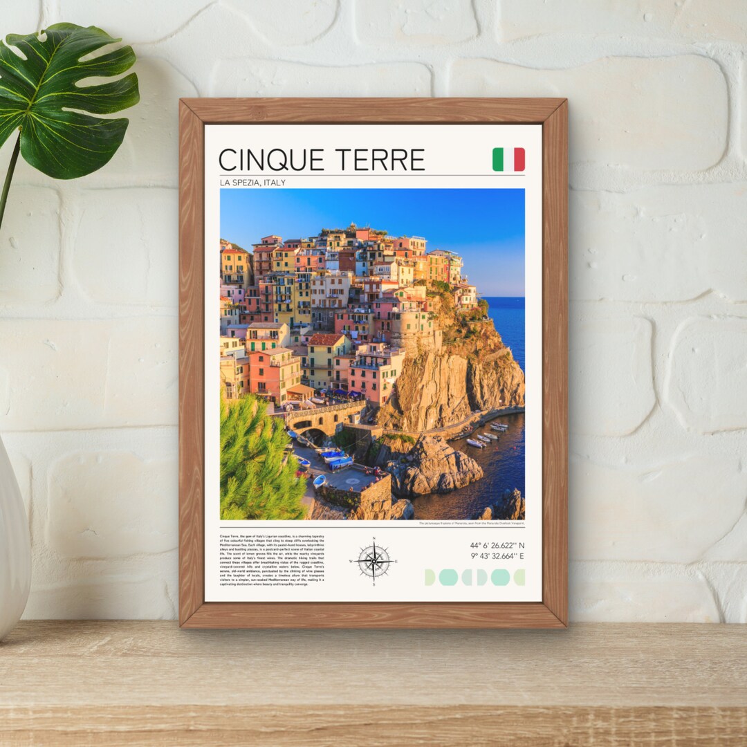 Cinque Terre Print Cinque Terre Poster Manarola Print Travel Gift Idea