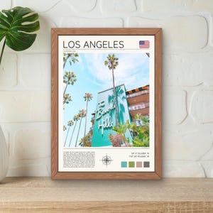 Los Angeles Poster, LA Wall Art, Beverly Hills Hotel Print, Hollywood Poster, Los Angeles Artwork, Beverly Hills Digital Print, LA Artwork