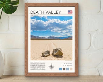 Death Valley Racetrack Playa Print, National Park Poster (Digital Download)