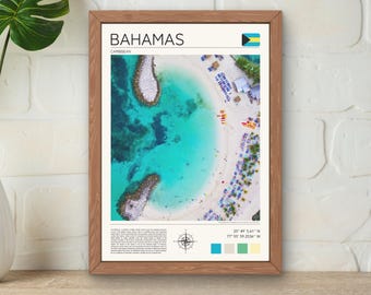 CocoCay Bahamas Print, Turquoise Ocean, Caribbean Travel Art (Digital Download)