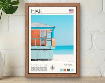 Stampa di South Beach Miami, torretta di guardia (download digitale)