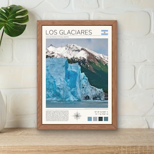 Los Glaciares Print, Los Glaciares National Park, Patagonia Wall Art, Patagonia Print, Argentinean Patagonia Poster, Perito Moreno Glacier