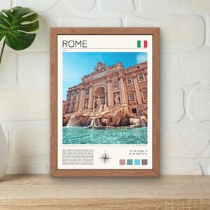 Rome Print, Trevi Fountain Art Print, Rome Italy Wall Art, Rome Digital Print, Trevi Fountain Poster, Rome Cityscape Print, Rome Wall Decor
