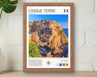 Manarola Cinque Terre Italy Print, Coastal Wall Art (Digital Download)