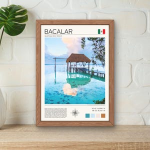 Bacalar Print, Bacalar Wall Art, Mexico Travel Poster, Bacalar Mexico, Bacalar Lagoon Wall Art, Quintana Roo Mexico Art, Bacalar Gift Idea