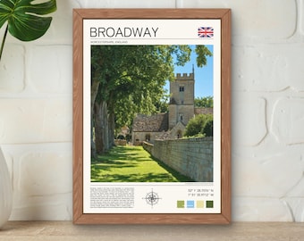 Broadway Cotswolds Print, St Eadburgha Church, English Architecture (Digital Download)