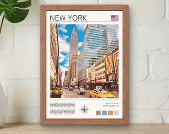 New York City Travel Poster, Manhattan Bridge Print (Digital Download)