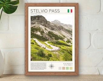 Stelvio Pass Italy Print, Driving & Cycling Road Art (Digital Download)