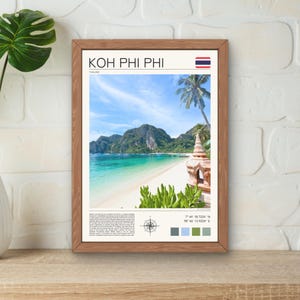 Koh Phi Phi Thailand Print, Ton Sai Beach Art (Digital Download)