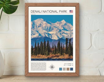 Denali National Park Print, Alaska Mountain Landscape (Digital Download)