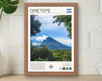Ometepe Nicaragua Print, Vulkan Concepción Kunst (Digitaler Download)