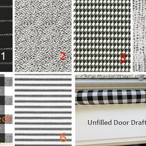 Unfilled Door Draft Stopper Draft Dodger Door Draft Stop Draft Buster Window Draft Stopper Extra long Door Draft Stopper Black White Gray
