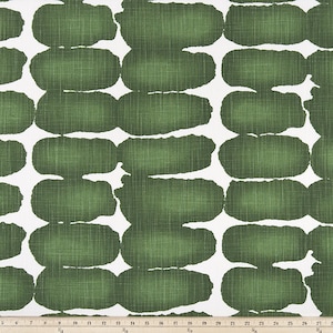 Premier Prints Rich Green Dot 54&quot;wide Slub canvas Linen look Fabric by the yard cotton decorator fabric/ Fast Shipping /Made in the USA