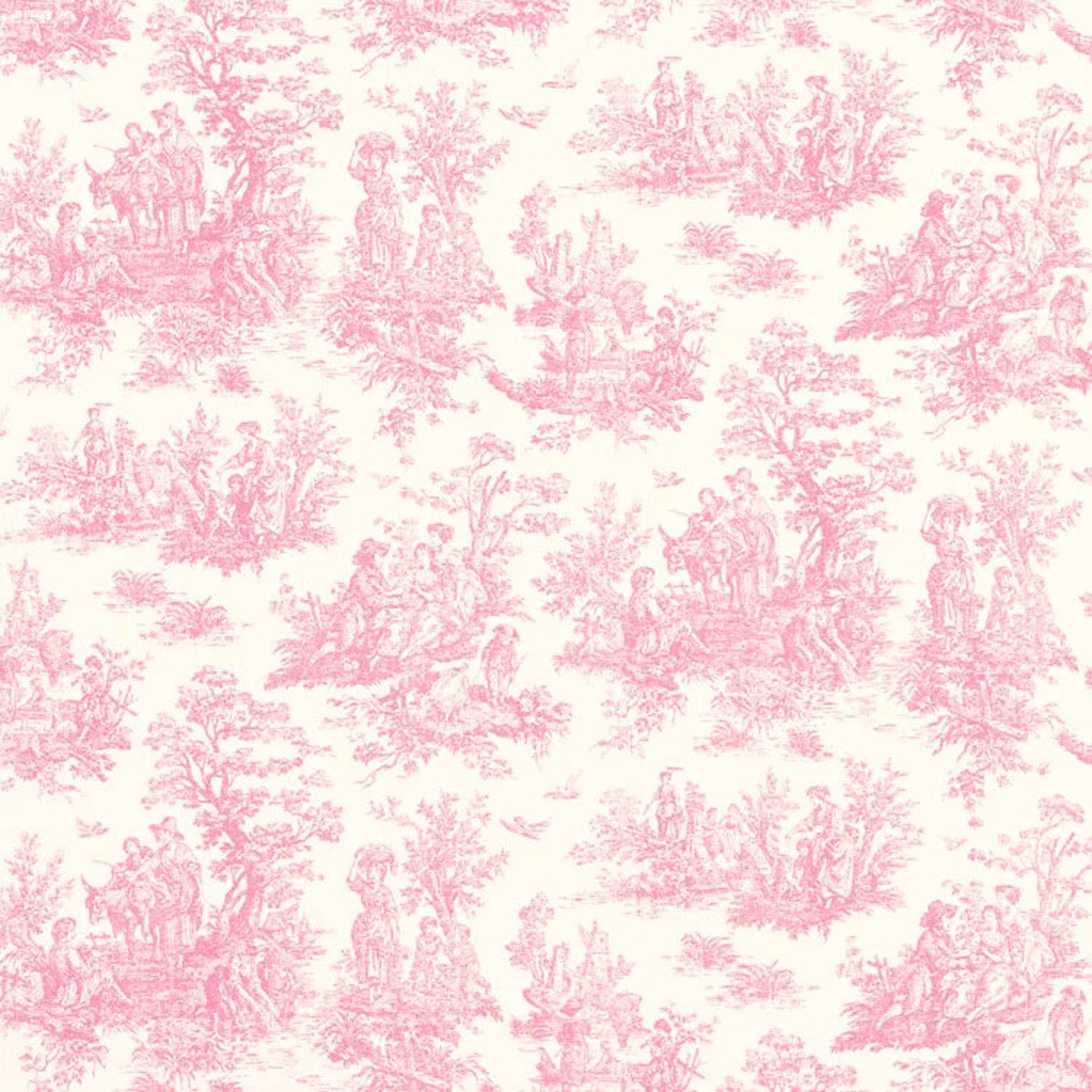 Soft Pink Toile White 54