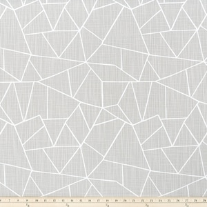 Premier Prints Cut Glass French Grey Slub Canvas Fabric 54wide decorator Fabric by the yard cotton Made in the USA